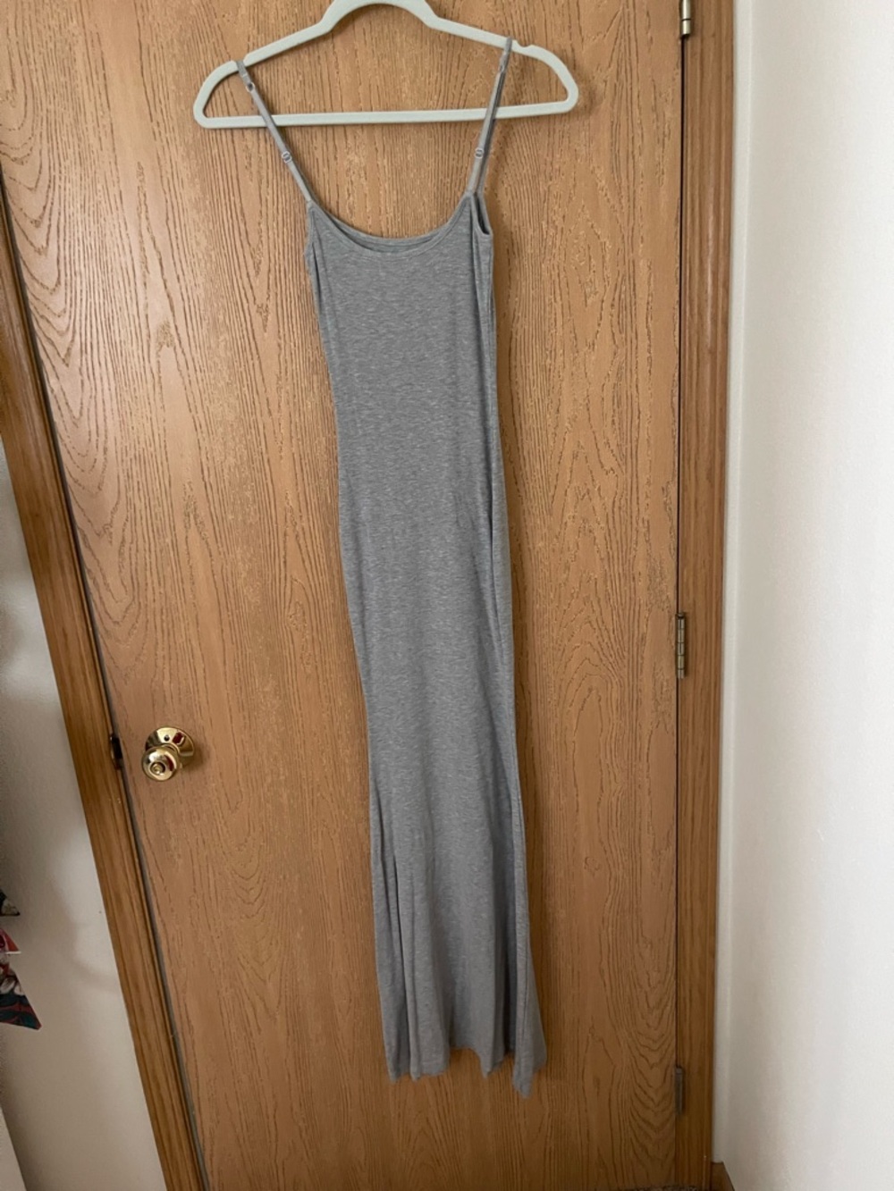 SKIMS Gray Spaghetti-Strap Maxi Dress - Picture 2 of 2